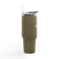 40oz Insulated Travel Mug - Mazevo Coffee Roasters Logo, Double-Wall Stainless Steel Tumbler with Handle & Straw