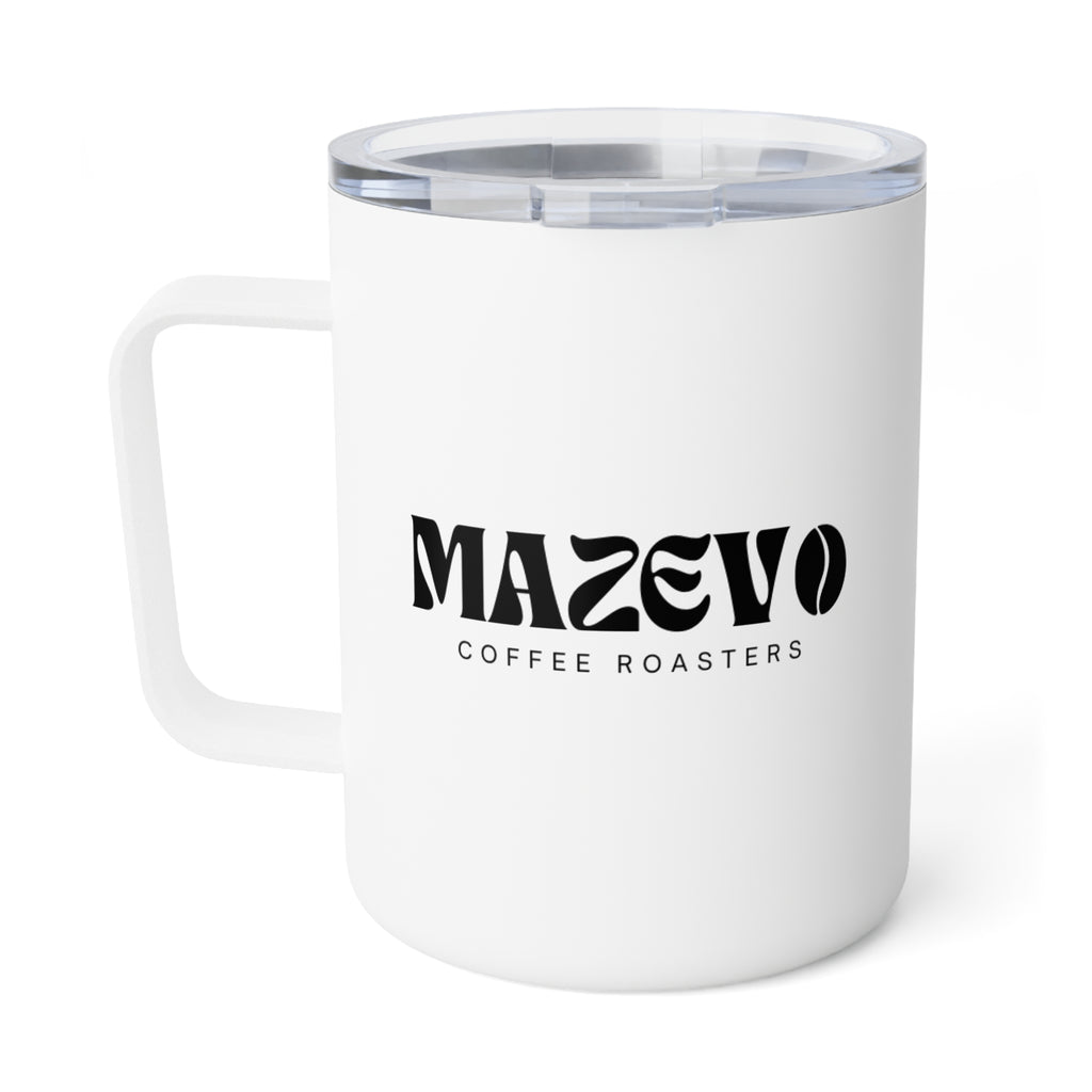 Insulated 10oz Coffee Mug — Minimal Black 'MAVO' Logo Travel Tumbler
