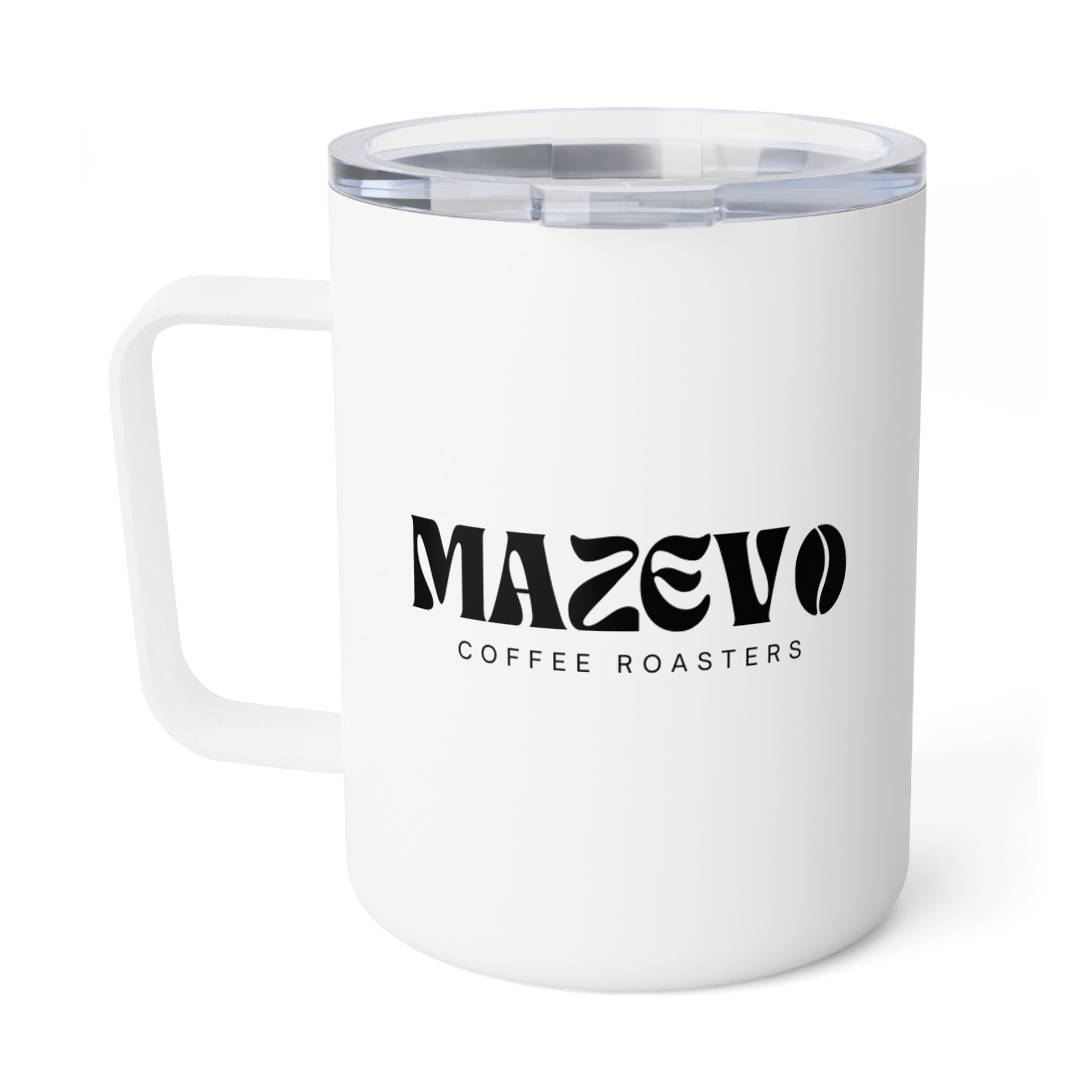 Insulated 10oz Coffee Mug — Minimal Black 'MAVO' Logo Travel Tumbler