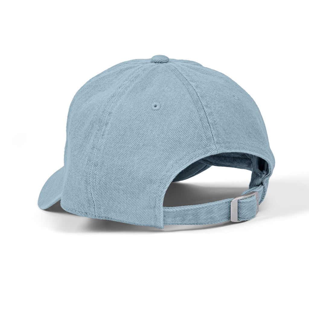 Denim Baseball Cap — "mazevo coffee" Embroidered Light Blue Hat