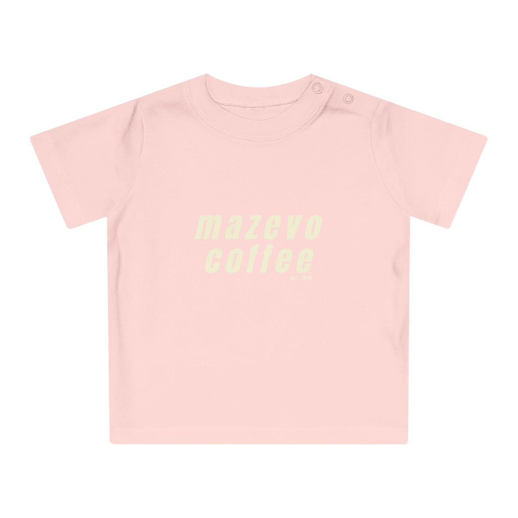 Baby T‑Shirt — "Mazevo Coffee" Pastel Logo Infant Tee