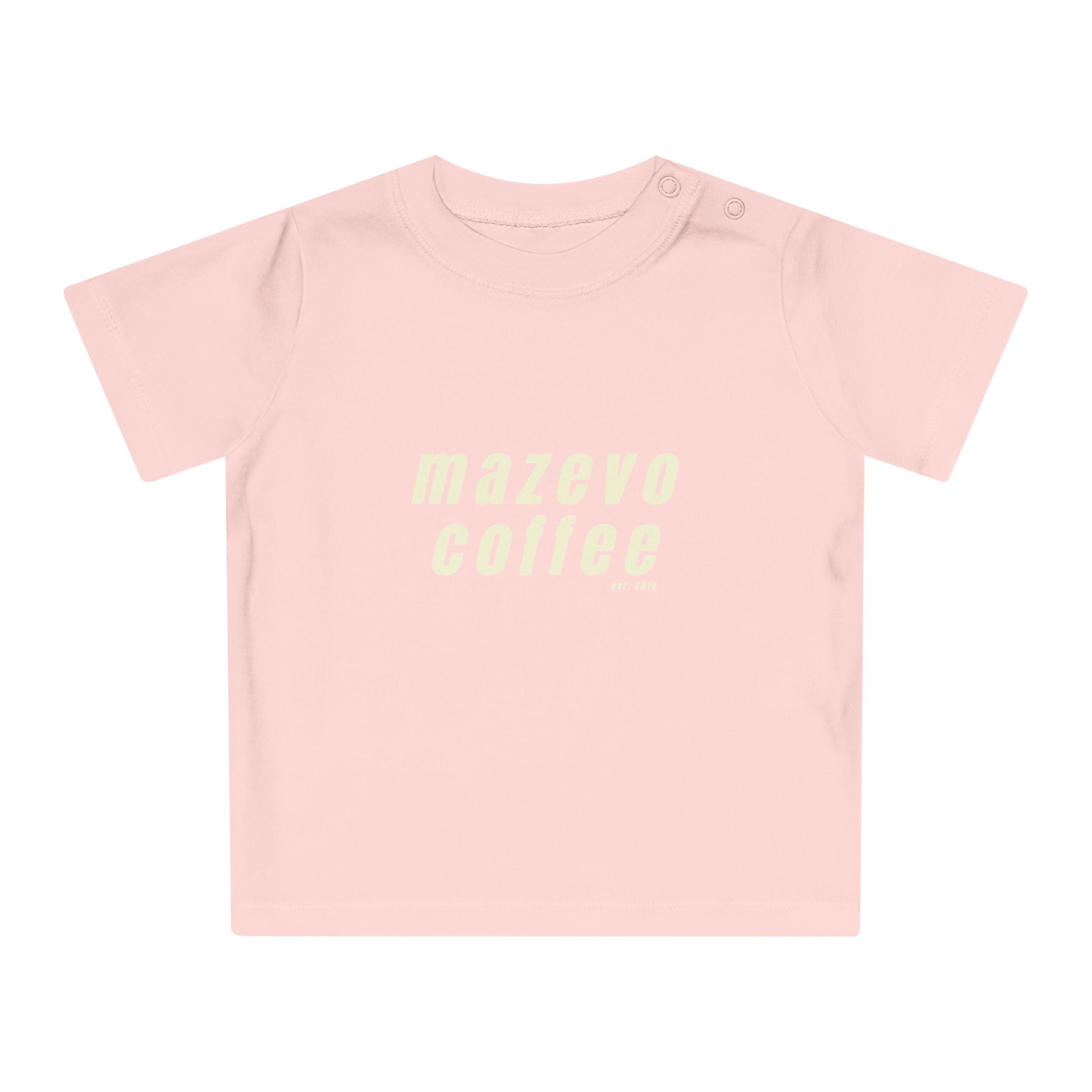 Baby T‑Shirt — "Mazevo Coffee" Pastel Logo Infant Tee