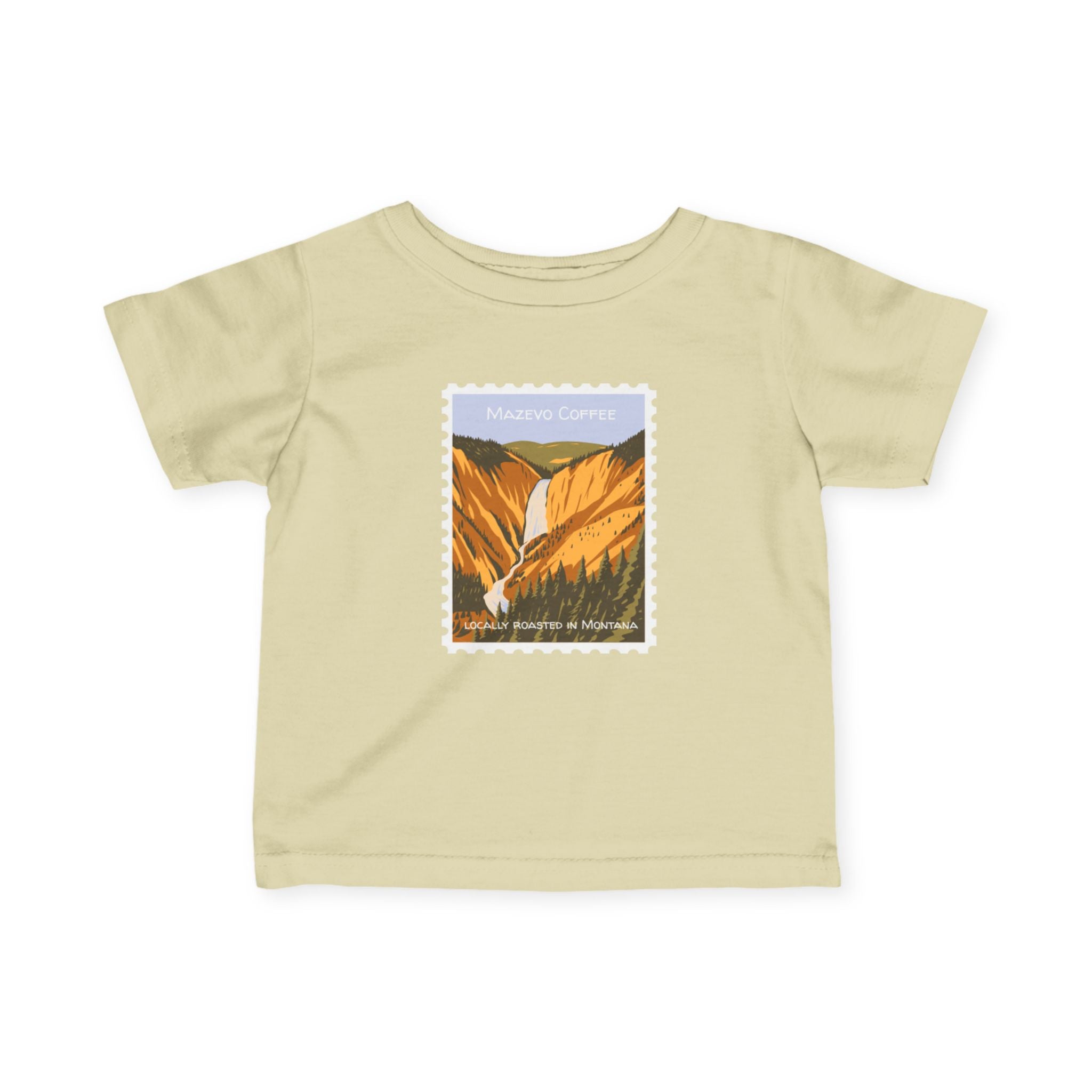 Infant Tee — Mountain Canyon Waterfall Stamp Graphic