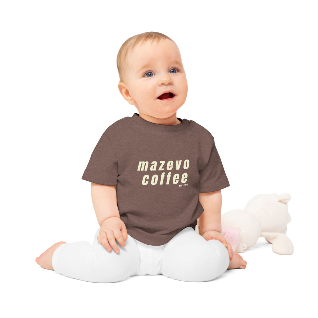 Baby T‑Shirt — "Mazevo Coffee" Pastel Logo Infant Tee