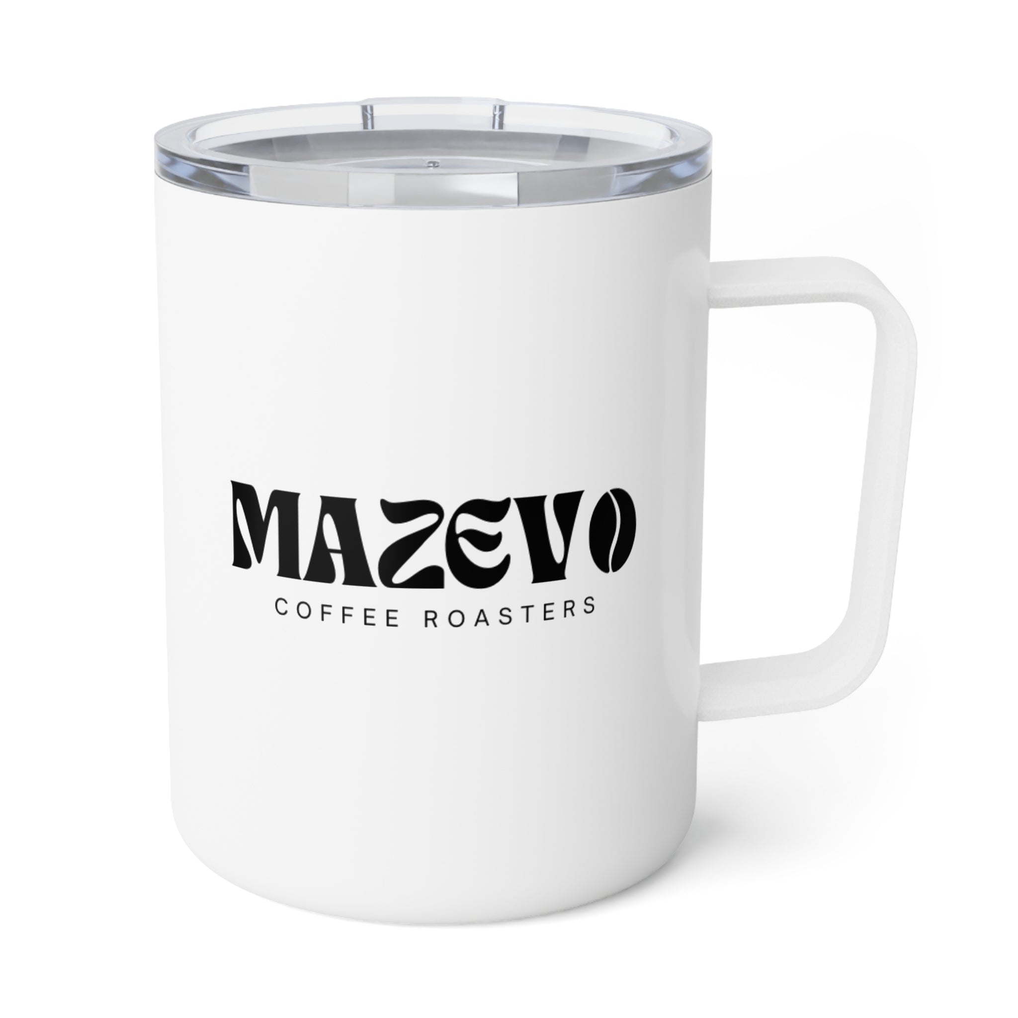 Insulated 10oz Coffee Mug — Minimal Black 'MAVO' Logo Travel Tumbler