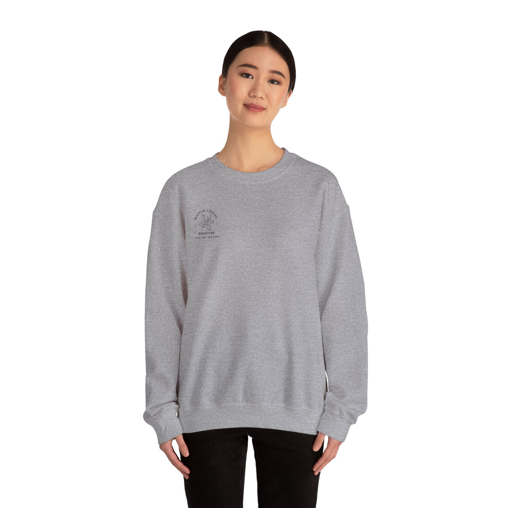 Coffee Roasters Crewneck Sweatshirt — Mazeyo Coffee “Love One Another” Logo