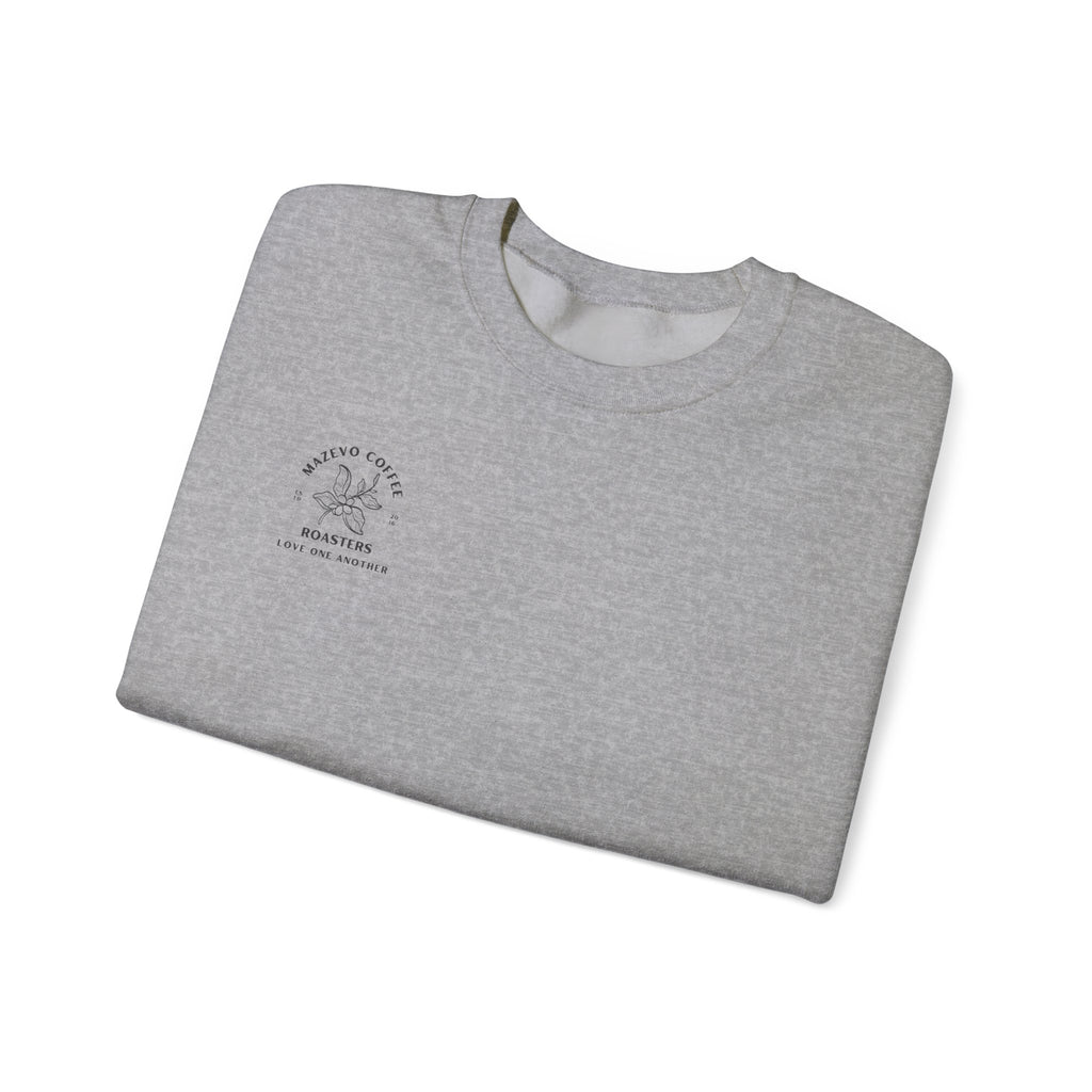 Coffee Roasters Crewneck Sweatshirt — Mazeyo Coffee “Love One Another” Logo