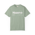Mazzevo Subtle Logo T-Shirt — Minimalist White Garment-Dyed Tee