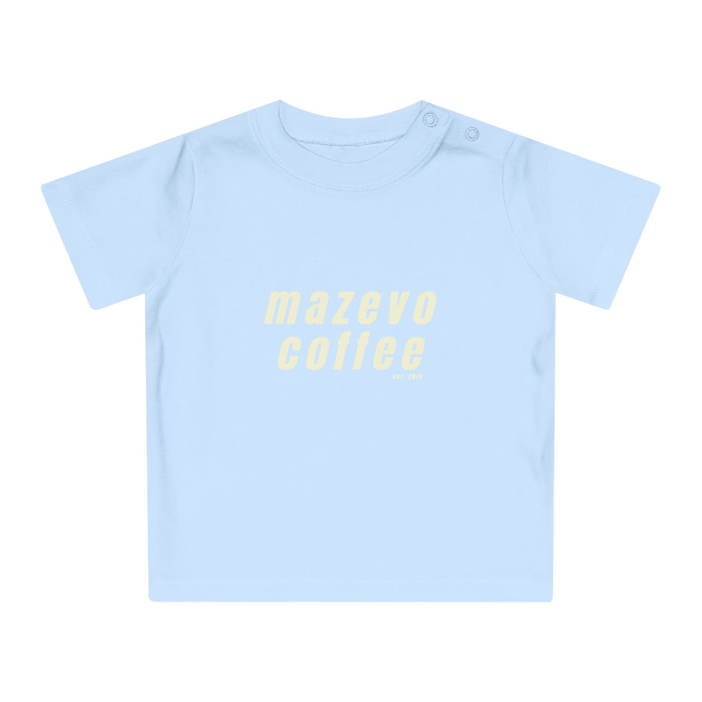 Baby T‑Shirt — "Mazevo Coffee" Pastel Logo Infant Tee